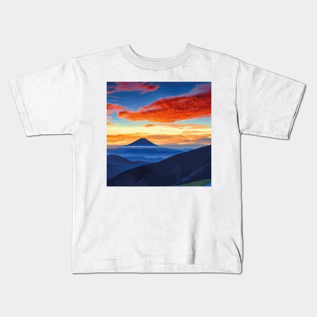 Sunset Kids T-Shirt by NJORDUR